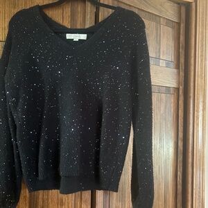 Loft black sequin sweater
